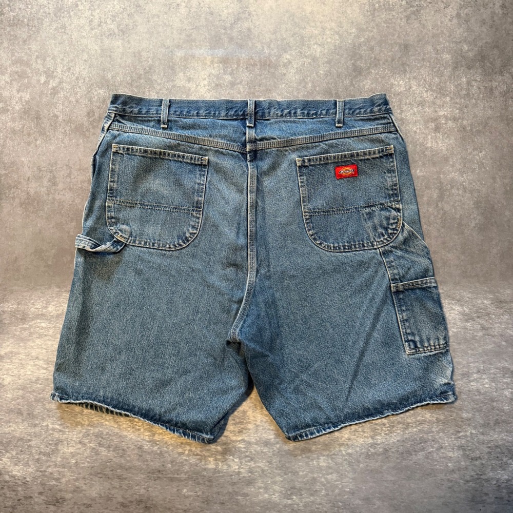 Dickies Denim Carpenter Shorts Mens 42 Blue Jorts Relaxed Fit Baggy Y2K Workwear
